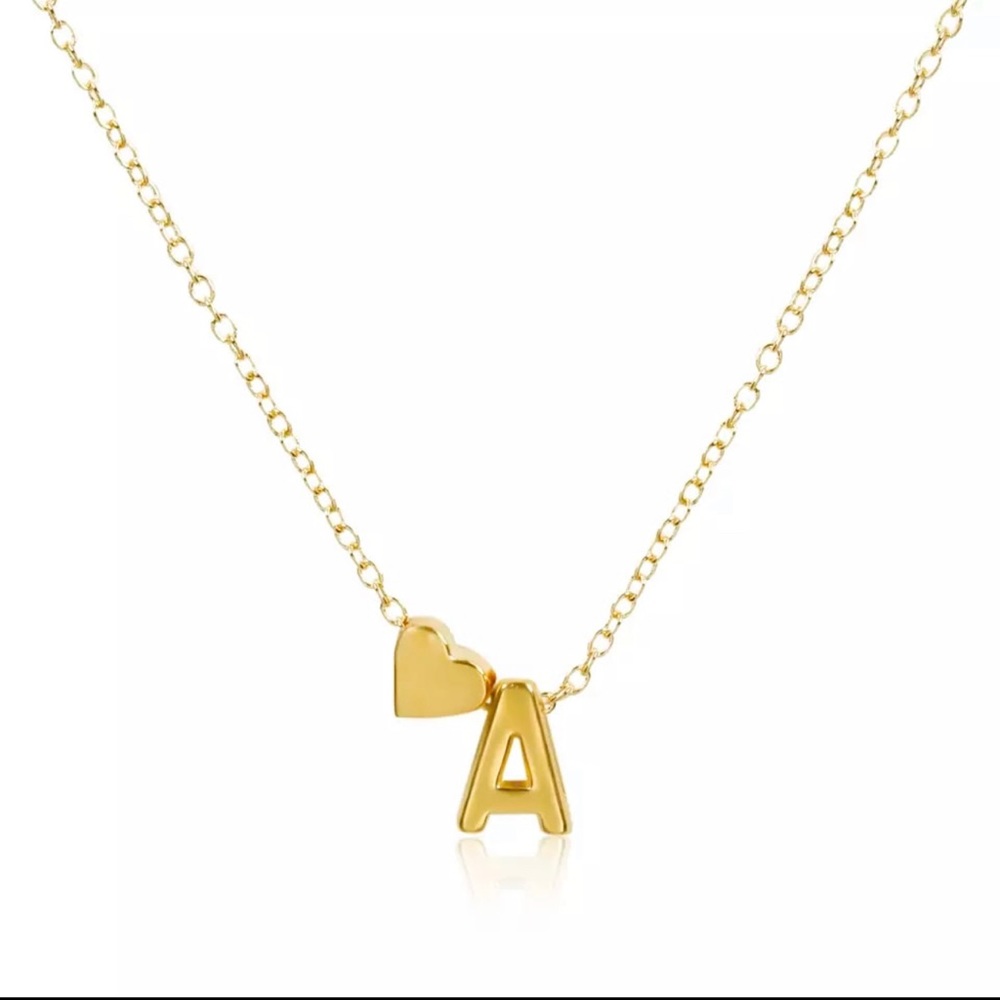 LETTER !!!!!! A WITH ❤️ !!!!! NECKLACE
